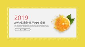 Wibrujący świeży pomarańczowy prosty biznes ogólny szablon ppt