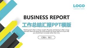 Mici mici proaspete geometrice proaspete de sfârșit de an șablon raport de ppt