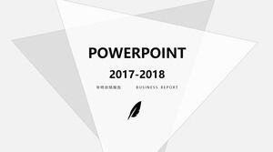 Modèle ppt de rapport de travail de fin d'année géométrique vent atmosphérique simple et élégant