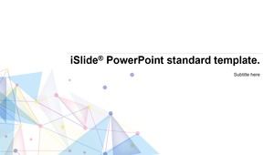 虛線彩色幾何風格簡約工作總結業務通用ppt模板