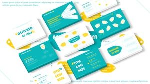 Cute cartoon style small label style theme ppt template