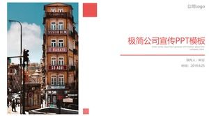 Red gray color simple and practical company profile ppt template