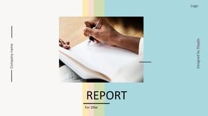 간단한 스타일 패션 작은 신선한 제품 회의 사업 요약 보고서 ppt 템플릿