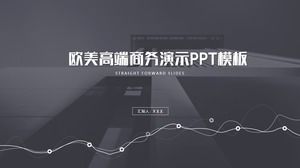 Płaski moda minimalistyczny europejski i amerykański styl pracy raport biznesowy ogólny szablon ppt