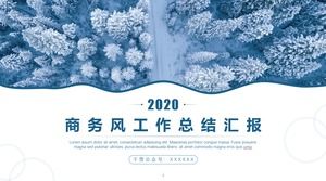 小清新藍色圓點幾何幾何風歐美大氣商務ppt模板