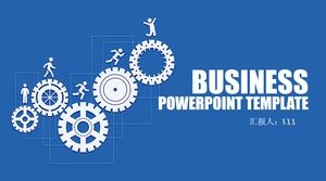 Gear главная карта бизнес синий изысканный бизнес отчет универсальный шаблон ppt