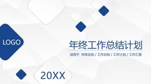 رمادي فاتح مثلث منخفض الصغرى ثلاثي الأبعاد ملخص خطة نهاية العام قالب خطة