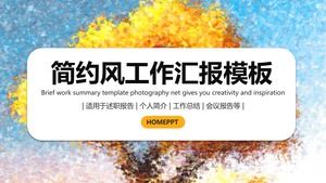 Altın sonbahar hasat Tema basit iş özeti planı ppt şablonu