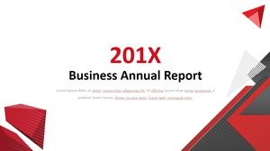 Modello generale ppt di rapporto di lavoro del fan di affari di stile geometrico grigio rosso