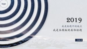 „Jeden strumień obrazu” nowoczesny czarno-niebieski uniwersalny szablon ppt