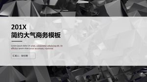 พื้นหลังส่วนเรขาคณิตสเตอริโอเรียบง่ายเทมเพลต ppt สากลธุรกิจสีดำเย็น