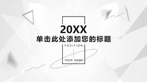 Prosty i elegancki geometryczny szablon biznes praca raport szablon ppt