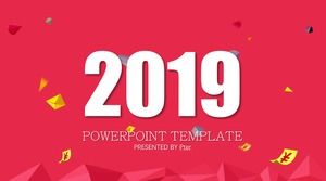 Puncak gunung rendah patah segitiga kreatif sederhana flat business business laporan ppt template