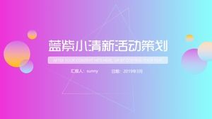 Linie geometrică albastru violet gradient mic proaspăt eveniment de planificare ppt