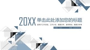 简洁大方的抽象几何图线创意主图工作总结计划ppt模板