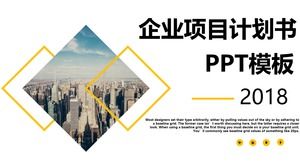 Menggambar geometris flat template gaya geometris rencana proyek perusahaan ppt