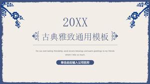 Modèle PPT classique avec fond de silhouette de prune bleue