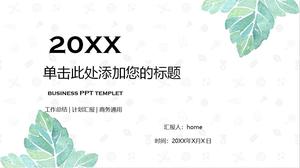 Foglie verdi semplici dell'acquerello fresche