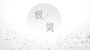 Zarif ve basit gri nokta çizgi parçacık arka plan