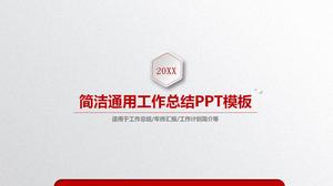 Red simple work summary 