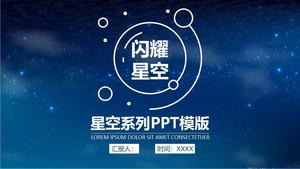 간단한 파란색 별이 빛나는 배경에 새해 작업 계획