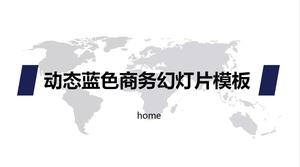 Diapositiva empresarial azul dinámica