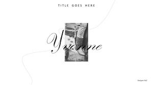 Minimalist high-end magazine style typography shoe design display theme ppt template