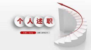 Plantilla de ppt de informe de trabajo de licitación personal de mapa de material de villano 3D