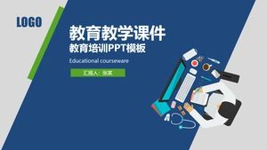 Pendidikan mengajar industri pelatihan pendidikan courseware template stereo ppt mikro