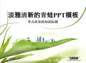 Yaprakları arka plan hayvan üzerinde küçük kurbağa