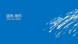 Téléchargement du modèle PPT minimaliste à l'encre bleue