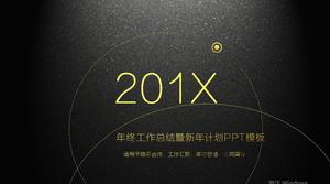 Plan de travail concis en pointillé sur fond d'or noir