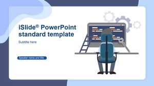 Modèle de ppt de résumé personnel minimaliste style cartoon illustration vectorielle