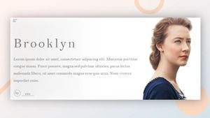 ppt 템플릿 공유 작은 신선한 유럽과 미국 스타일 "브루클린"독서 경험