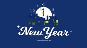 Tahun baru natal tahun baru tema template ppt bisnis sederhana