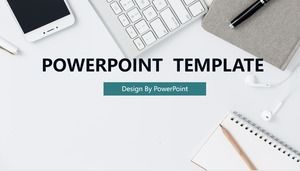 Rahat düz iş tarzı iş özeti raporu ppt şablonu