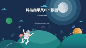 Planet universe space science and technology flat wind work summary ppt template