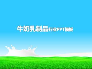 Modelo de PPT da indústria de laticínios para baixar o fundo do leite para pastagens