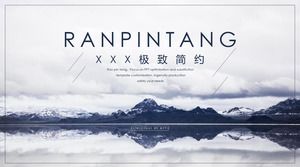 Gunung salju penutup atmosfer tipografi grafis sederhana dan bergaya laporan bisnis template ppt universal