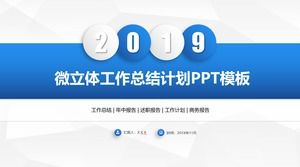 Fond de triangle bas gris clair résumé de travail micro et tridimensionnel simple et beau modèle de plan ppt