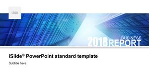 Modello blu di ppt del rapporto di lavoro aziendale di tecnologia semplice e fresca