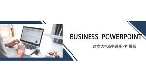 Geometric graphic simple flat business work report ppt template