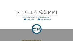 Modèle ppt de résumé de travail plat minimaliste au deuxième semestre
