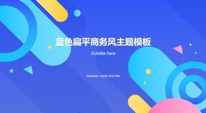 Canlı renkli geometrik figürler yaratıcı düz iş iş özeti raporu ppt şablonu