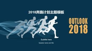 Modèle de ppt de plan de travail atmosphérique beau plan de travail en cours d'exécution