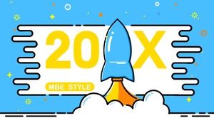 เทมเพลตสรุป ppt สไตล์การทำงานที่มีสีสันสดใส MBE รายงาน