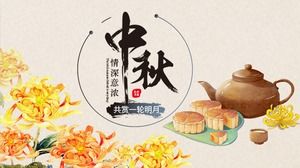 Mid-autumn festival custom riddles-deep affectionate mid-autumn festival ppt template