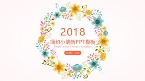 Colorful vector garland creative minimalist small fresh personal summary ppt template