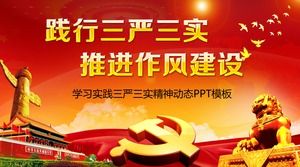 Üç Sıkı Uygulama Çalışması ve Stil İnşasının Geliştirilmesi - Parti İnşaatı Çalışma Raporu ppt şablonu