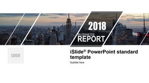 几何线条画创意平面作业总结报告ppt模板